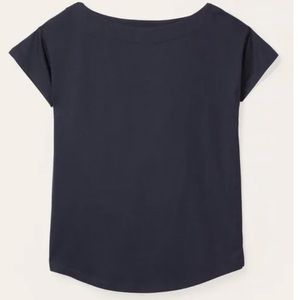Boden Supersoft Slash Neck Tee, Navy US10.